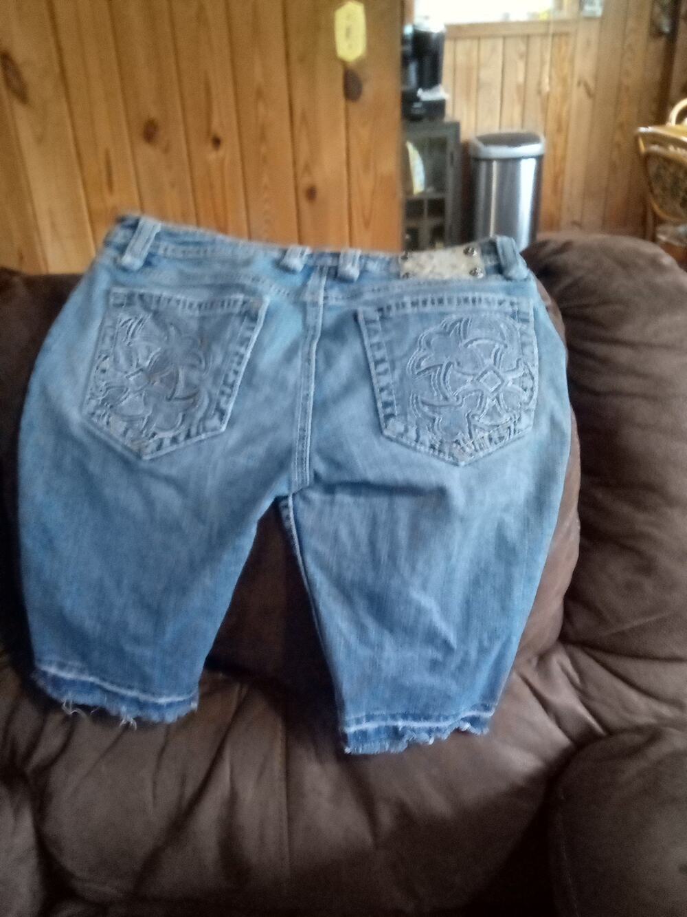 Miss Me Light Blue Denim Bermuda Shorts W 32 Inseam 12